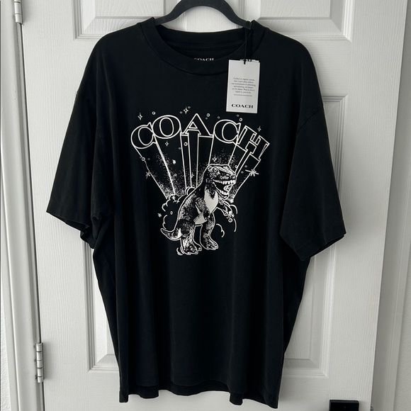 Coach Tops - Coach Black T-Rex Graphic Tee